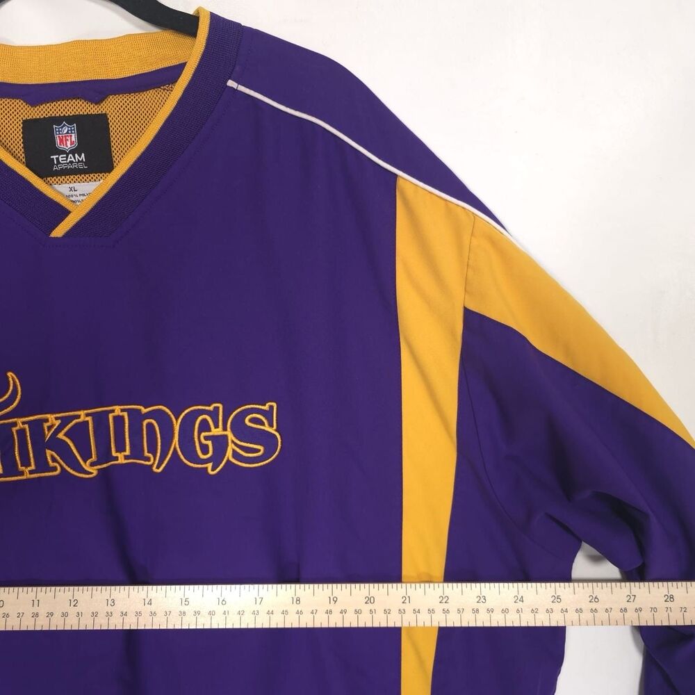 Minnesota Vikings NFL Team‎ Apparel Size XL Embroidered Pullover Jacket Vintage - Picture 4 of 10